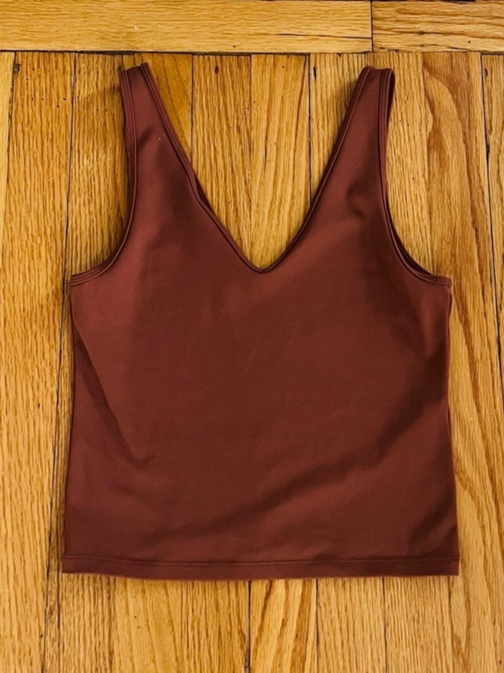 Abercrombie & Fitch Rust Red V neck crop tank